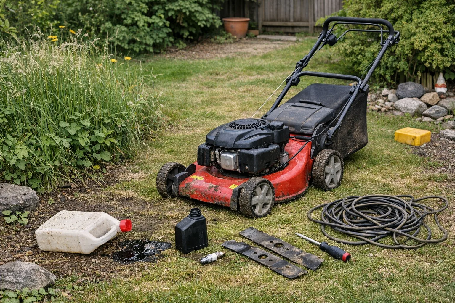 Haeufige Bedienfehler vermeiden beim Rasenmaeher-Einsatz im Garten
