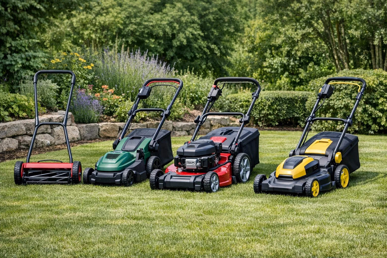 Rasenmaeher Arten erklaert: Welcher Rasenmaeher passt zu Ihrem Garten?