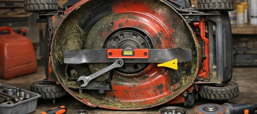 Rasenmaeher Messerausrichtung korrigieren: DIY-Anleitung zur Verbesserung der Schnittqualitaet