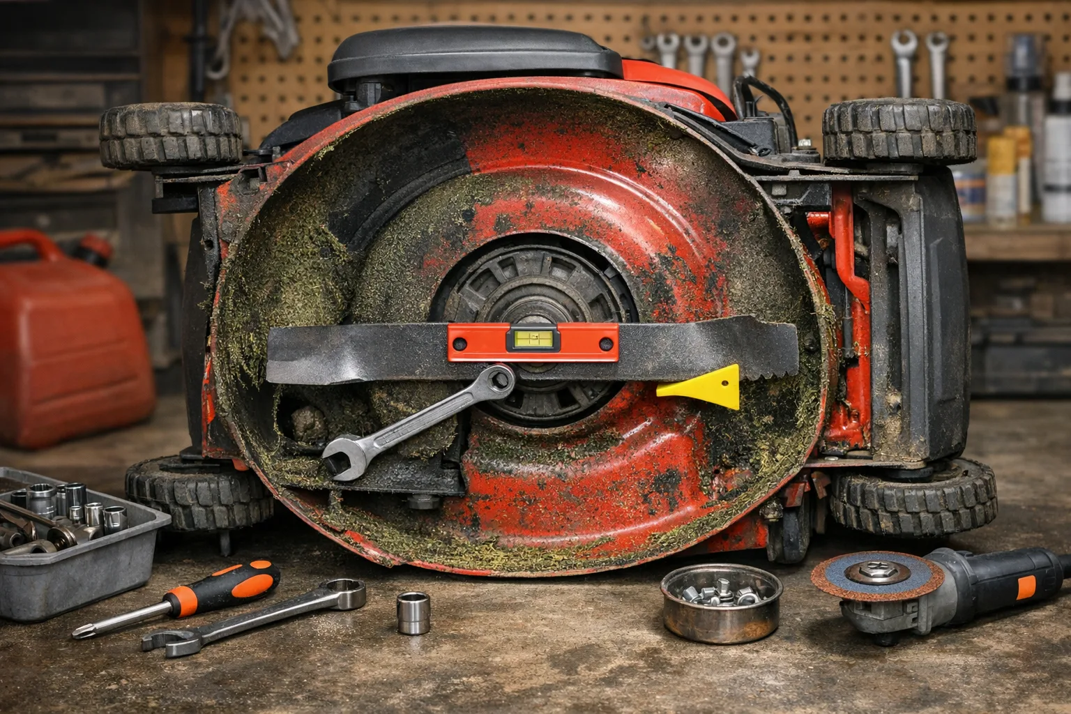 Rasenmaeher Messerausrichtung korrigieren: DIY-Anleitung zur Verbesserung der Schnittqualitaet