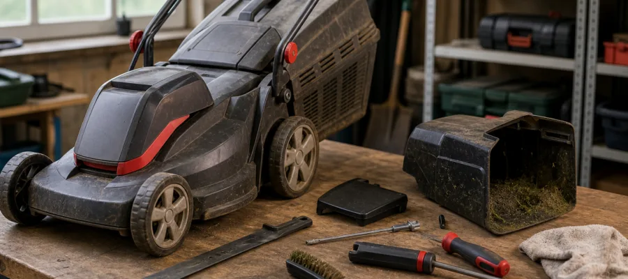 Elektrischen Rasenmaeher selbst warten: Sicherheitstipps und DIY Reparaturanleitung