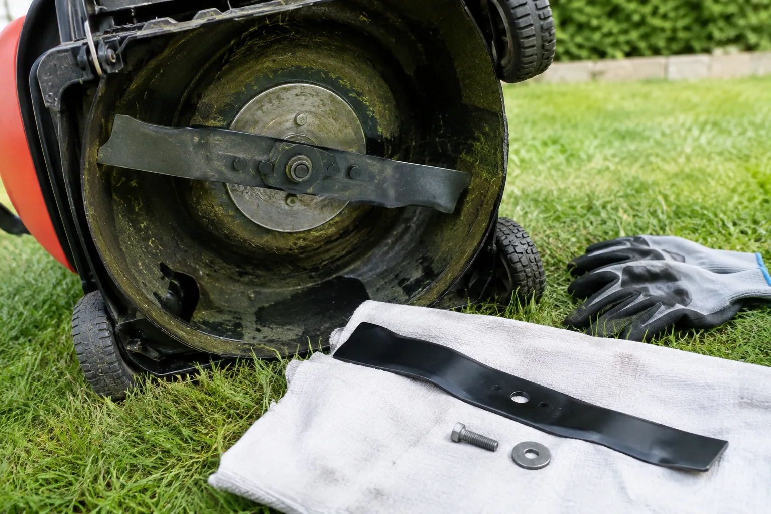 Rasenmaeher-Messer wechseln und austauschen leicht gemacht